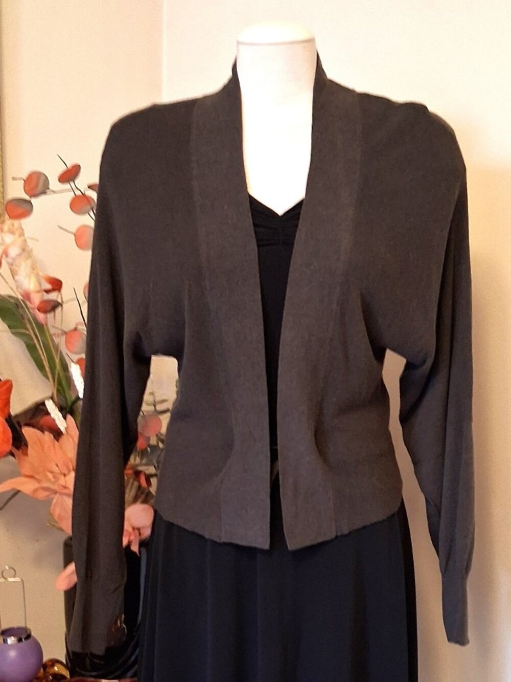 NWOT Stills Luxury Knitwear Structured Knit Cardigan Sweater Batwing Sleeves
